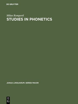 cover image of Studies in Phonetics